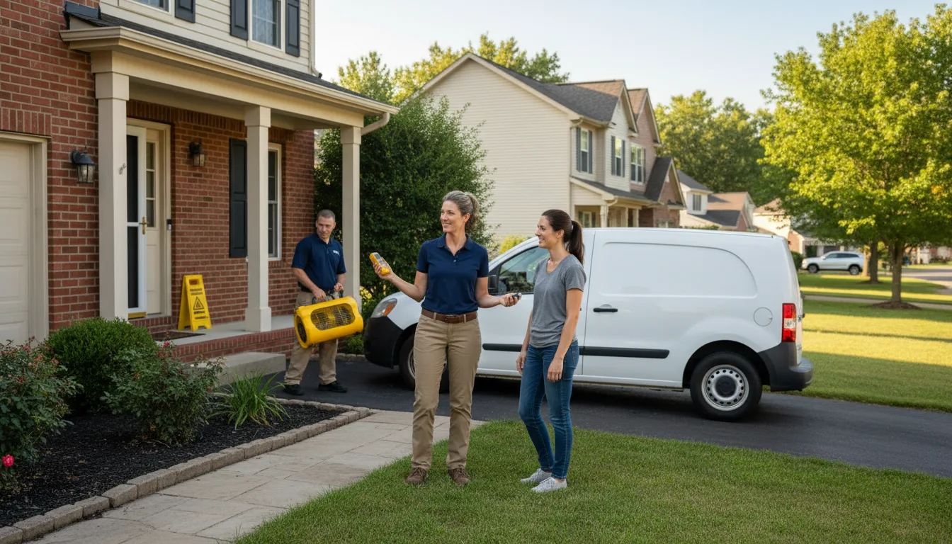 Residential water damage restoration in Lowgap, NC